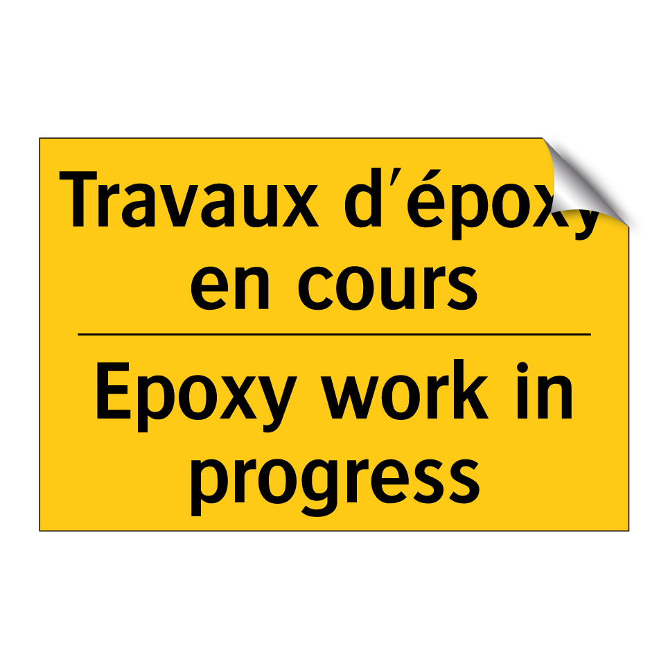 Travaux d'époxy en cours - Epoxy work in progress