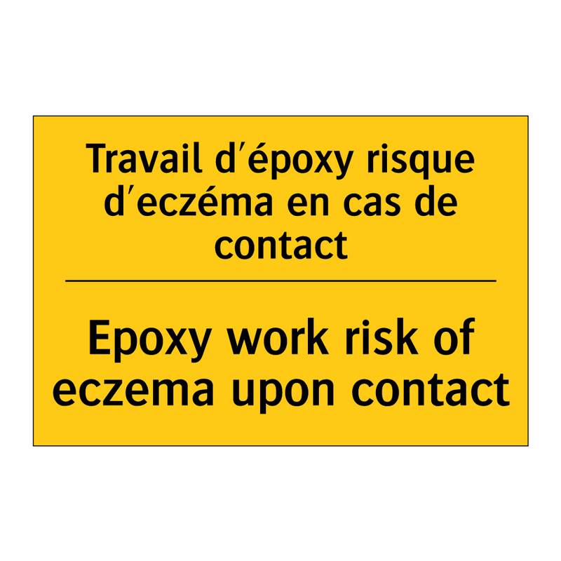 Travail d'époxy risque d'eczéma  /.../ - Epoxy work risk of eczema upon  /.../