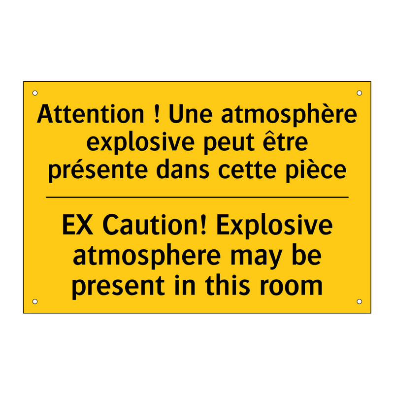 Attention ! Une atmosphère explosive  /.../ - EX Caution! Explosive atmosphere  /.../