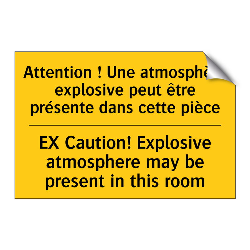 Attention ! Une atmosphère explosive  /.../ - EX Caution! Explosive atmosphere  /.../