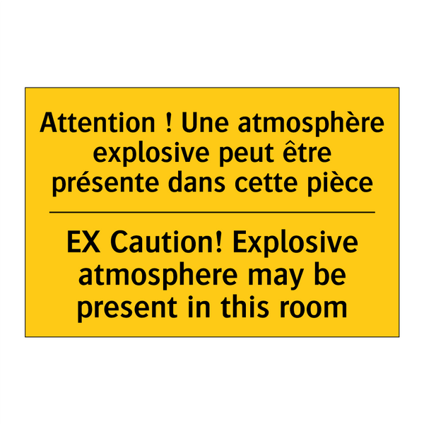 Attention ! Une atmosphère explosive  /.../ - EX Caution! Explosive atmosphere  /.../