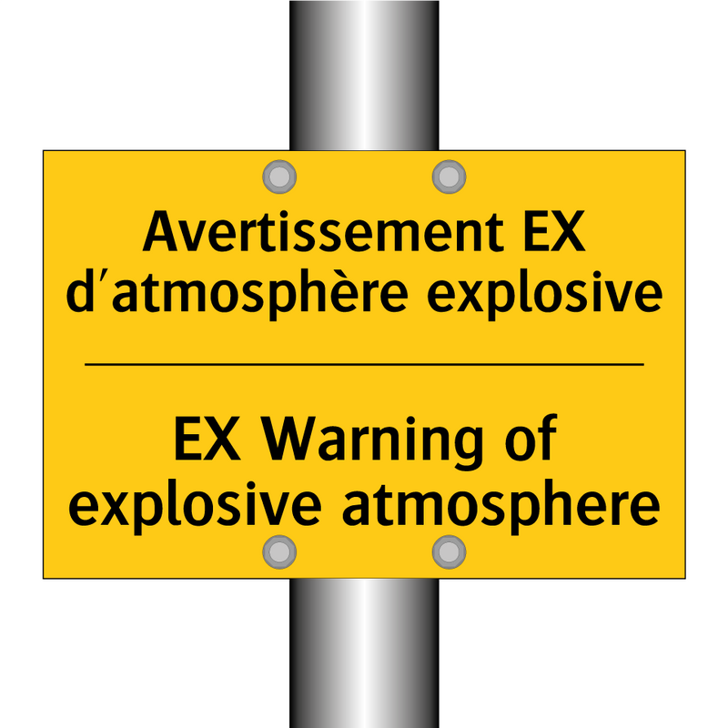 Avertissement EX d'atmosphère  /.../ - EX Warning of explosive atmosphere /.../