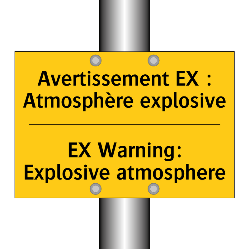 Avertissement EX : Atmosphère  /.../ - EX Warning: Explosive atmosphere /.../