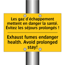 Les gaz d'échappement mettent  /.../ - Exhaust fumes endanger health.  /.../
