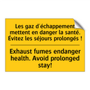 Les gaz d'échappement mettent  /.../ - Exhaust fumes endanger health.  /.../