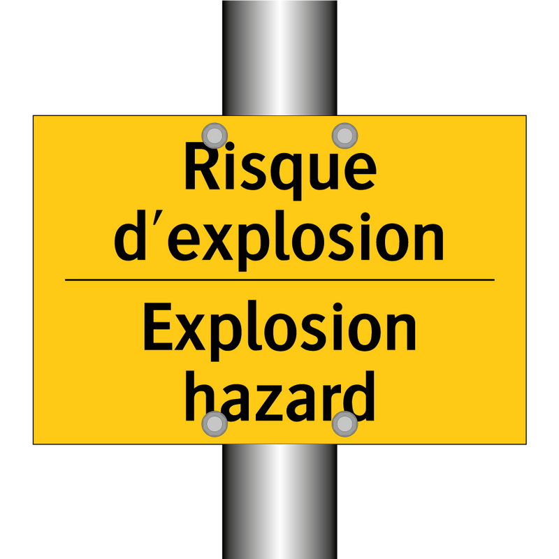 Risque d'explosion - Explosion hazard