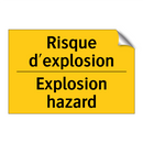 Risque d'explosion - Explosion hazard