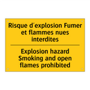 Risque d'explosion Fumer et flammes  /.../ - Explosion hazard Smoking and open  /.../