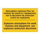 Atmosphère explosive Pour les  /.../ - Explosive atmosphere For work  /.../