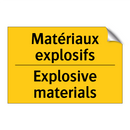 Matériaux explosifs - Explosive materials