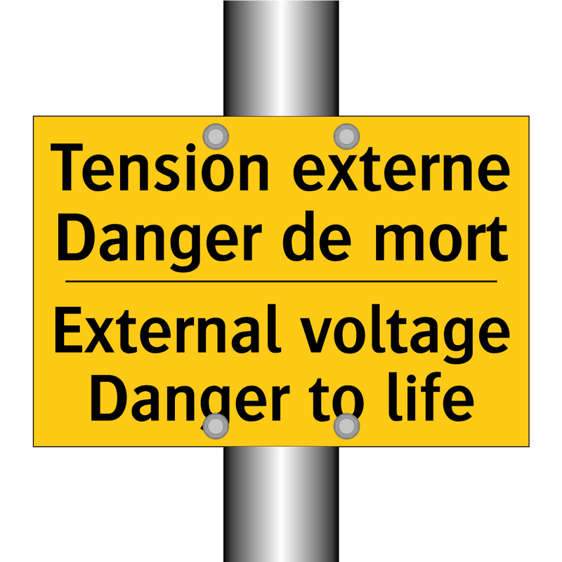 Tension externe Danger de mort - External voltage Danger to life /.../