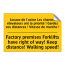 Locaux de l'usine Les chariots  /.../ - Factory premises Forklifts have  /.../