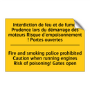 Interdiction de feu et de fumer  /.../ - Fire and smoking police prohibited  /.../