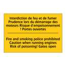 Interdiction de feu et de fumer  /.../ - Fire and smoking police prohibited  /.../