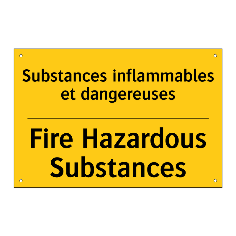 Substances inflammables et dangereuses /.../ - Fire Hazardous Substances