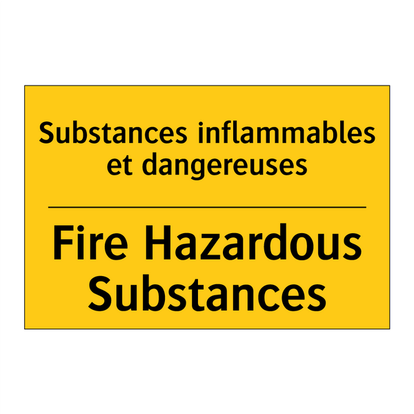 Substances inflammables et dangereuses /.../ - Fire Hazardous Substances