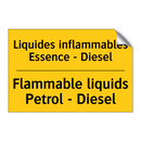 Liquides inflammables Essence  /.../ - Flammable liquids Petrol - Diesel /.../