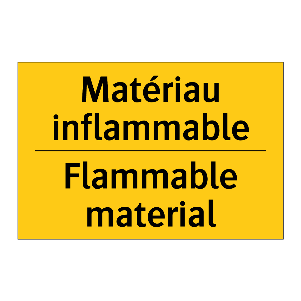 Matériau inflammable - Flammable material