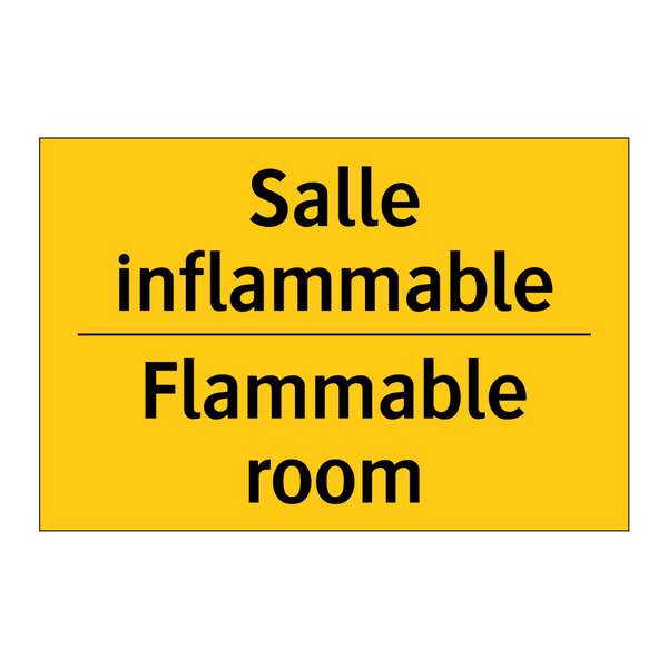 Salle inflammable - Flammable room
