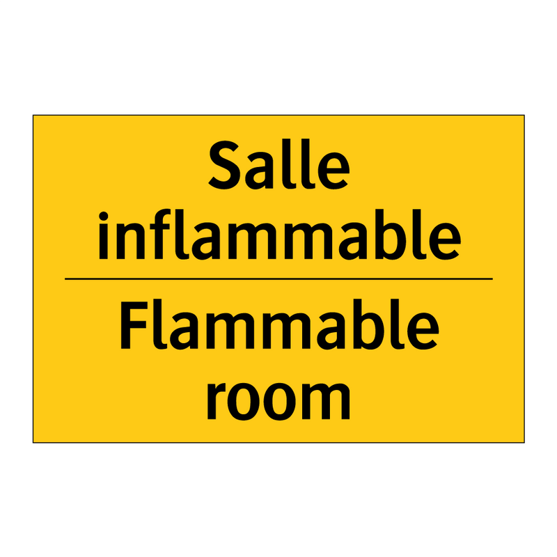 Salle inflammable - Flammable room