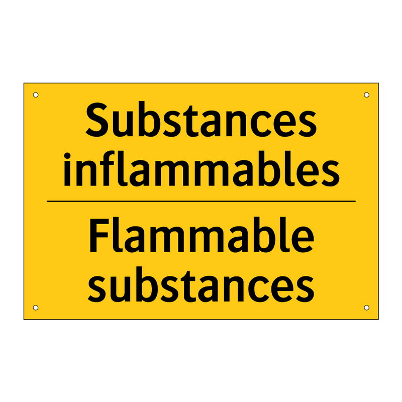 Substances inflammables - Flammable substances