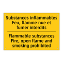 Substances inflammables Feu, flamme  /.../ - Flammable substances Fire, open  /.../