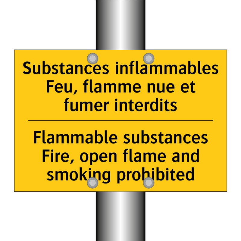 Substances inflammables Feu, flamme  /.../ - Flammable substances Fire, open  /.../