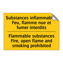 Substances inflammables Feu, flamme  /.../ - Flammable substances Fire, open  /.../