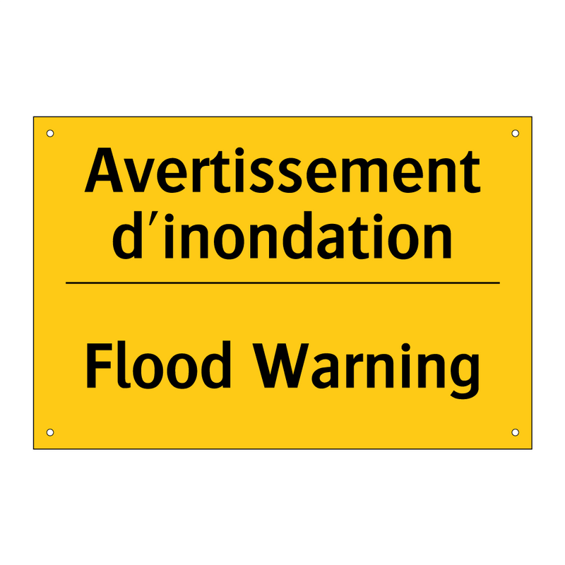 Avertissement d'inondation - Flood Warning