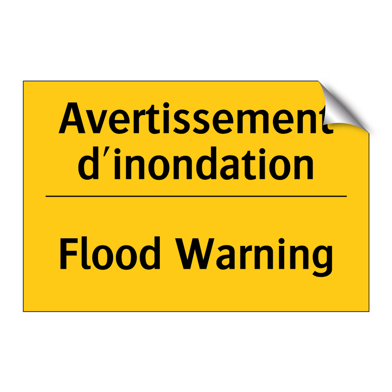 Avertissement d'inondation - Flood Warning
