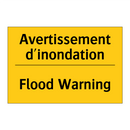 Avertissement d'inondation - Flood Warning
