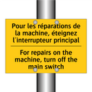 Pour les réparations de la machine,  /.../ - For repairs on the machine, turn  /.../