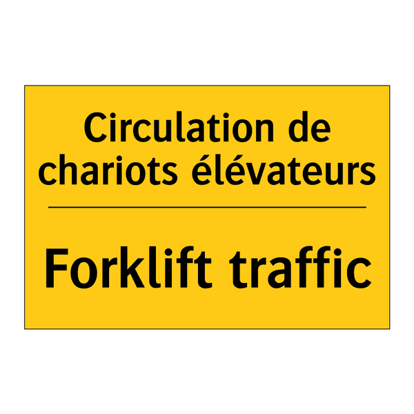 Circulation de chariots élévateurs /.../ - Forklift traffic