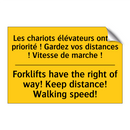 Les chariots élévateurs ont la  /.../ - Forklifts have the right of way!  /.../