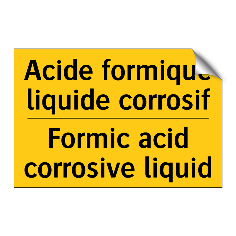 Acide formique liquide corrosif /.../ - Formic acid corrosive liquid