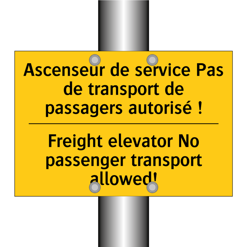 Ascenseur de service Pas de transport  /.../ - Freight elevator No passenger  /.../