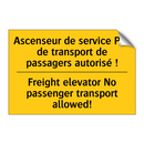 Ascenseur de service Pas de transport  /.../ - Freight elevator No passenger  /.../