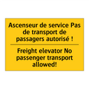 Ascenseur de service Pas de transport  /.../ - Freight elevator No passenger  /.../