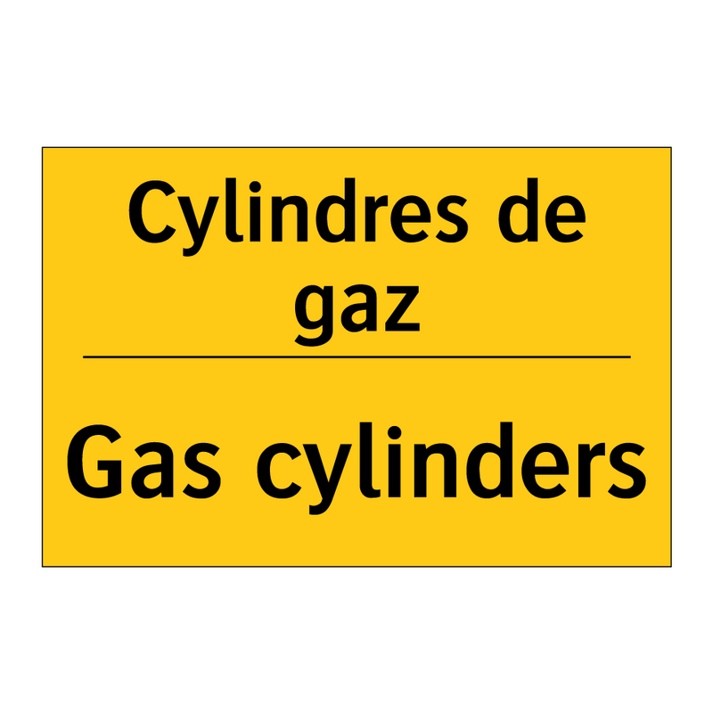 Cylindres de gaz - Gas cylinders