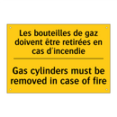 Les bouteilles de gaz doivent  /.../ - Gas cylinders must be removed  /.../