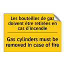 Les bouteilles de gaz doivent  /.../ - Gas cylinders must be removed  /.../