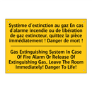 Système d'extinction au gaz En  /.../ - Gas Extinguishing System In Case  /.../
