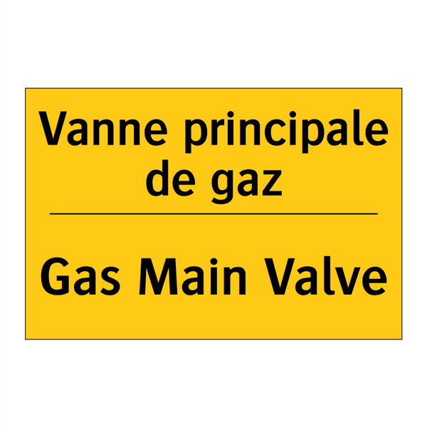Vanne principale de gaz - Gas Main Valve