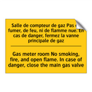 Salle de compteur de gaz Pas de  /.../ - Gas meter room No smoking, fire,  /.../