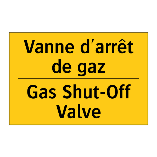 Vanne d'arrêt de gaz - Gas Shut-Off Valve