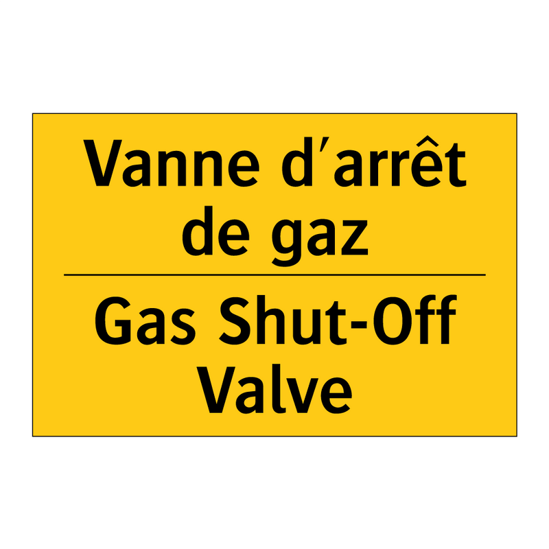 Vanne d'arrêt de gaz - Gas Shut-Off Valve