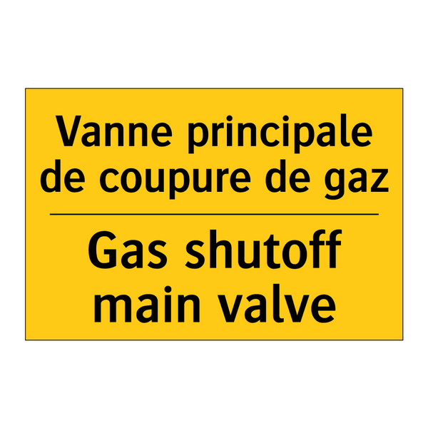 Vanne principale de coupure de  /.../ - Gas shutoff main valve