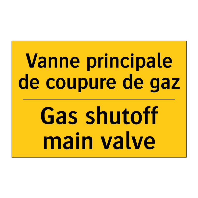 Vanne principale de coupure de  /.../ - Gas shutoff main valve