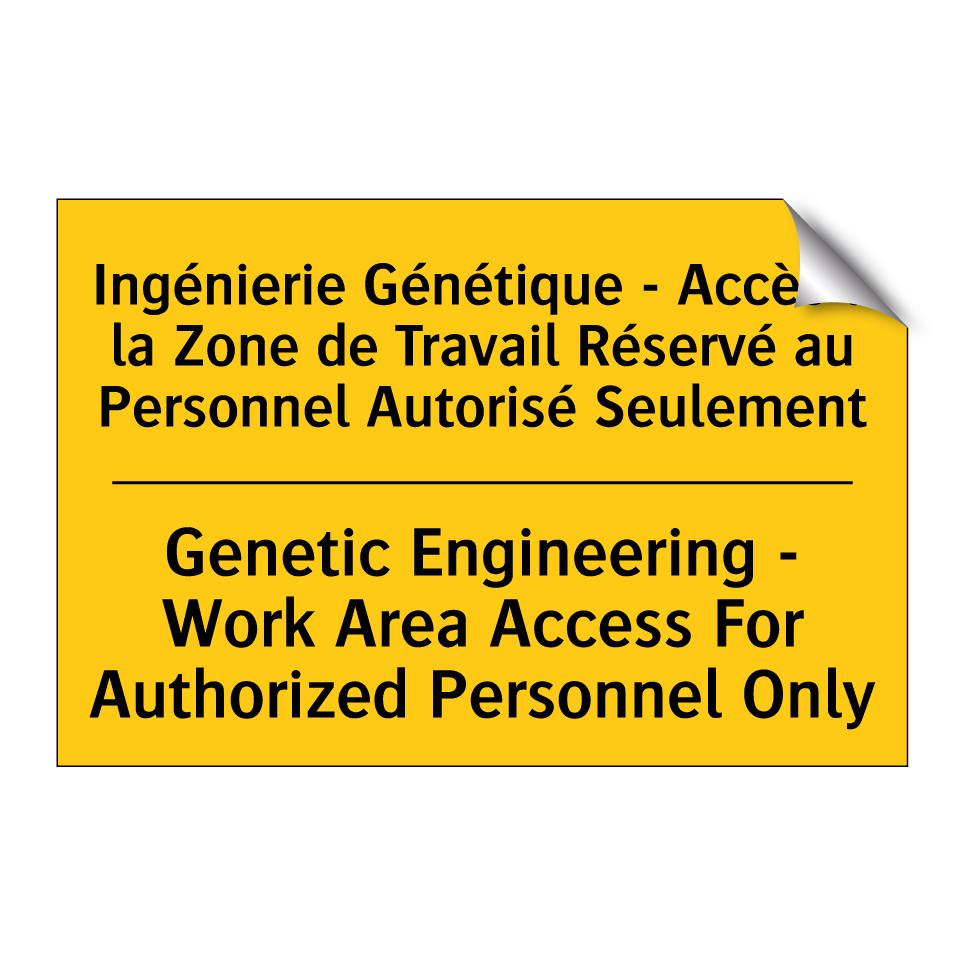 Ingénierie Génétique - Accès à  /.../ - Genetic Engineering - Work Area  /.../