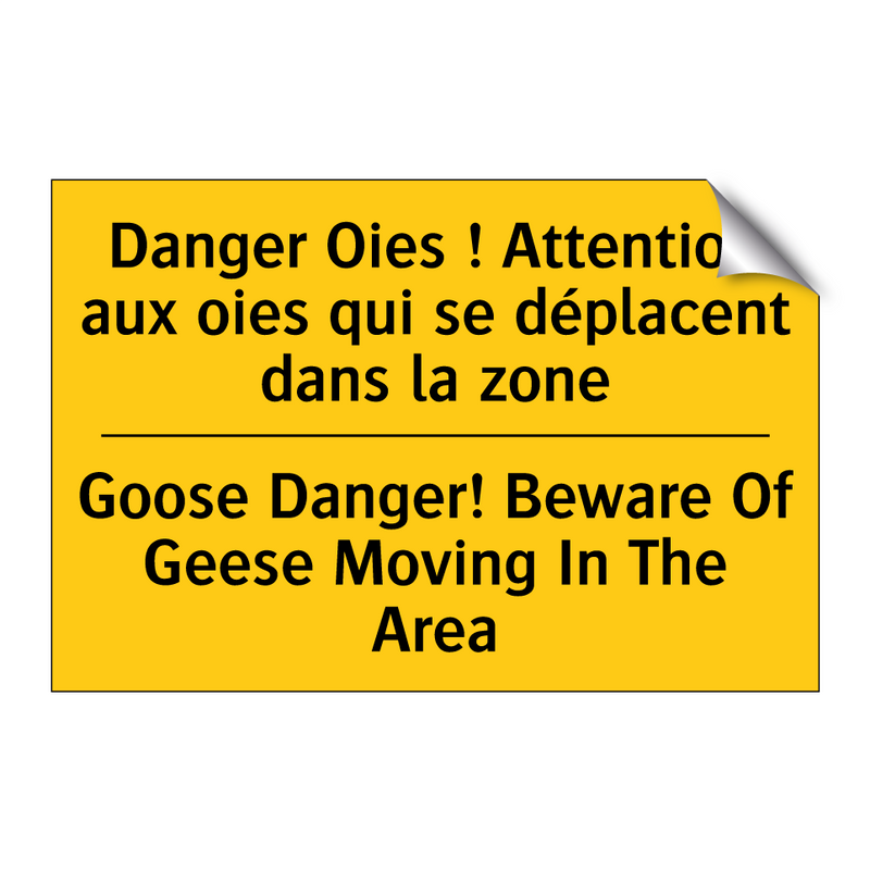 Danger Oies ! Attention aux oies  /.../ - Goose Danger! Beware Of Geese  /.../